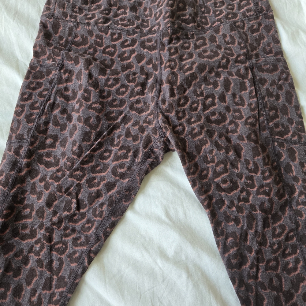 Pact Brown and Black Leopard-Print High-Waist Leggings - Picture 4 of 4